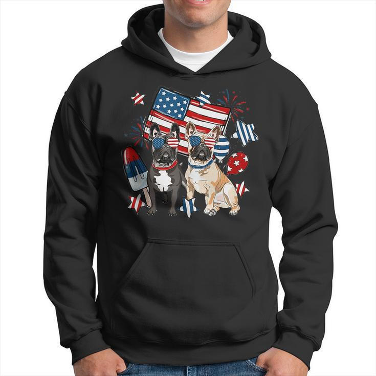 4Th Of July French Bulldog Dog Independence Day Patriotic  Hoodie