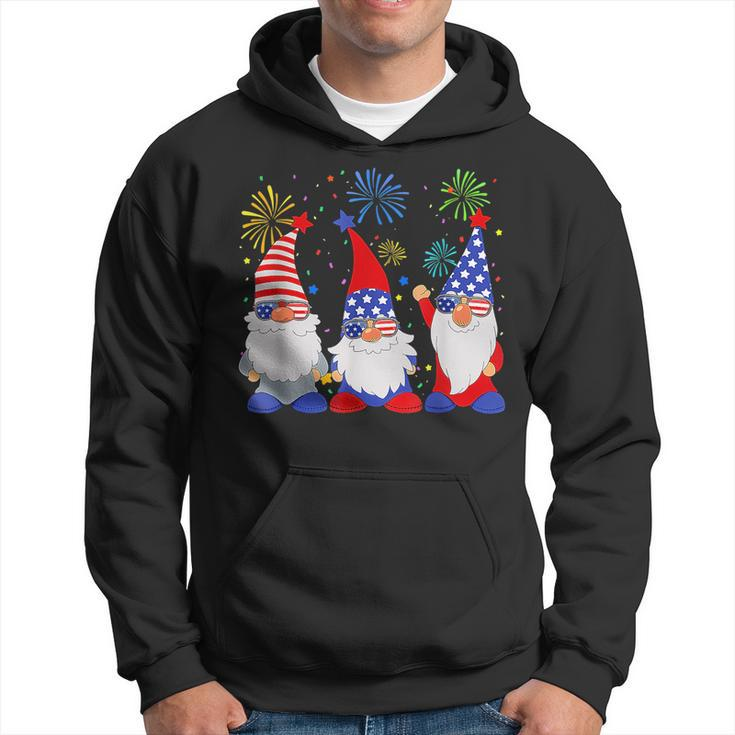 4Th Of July Funny Patriotic Gnomes Sunglasses American Usa  Hoodie