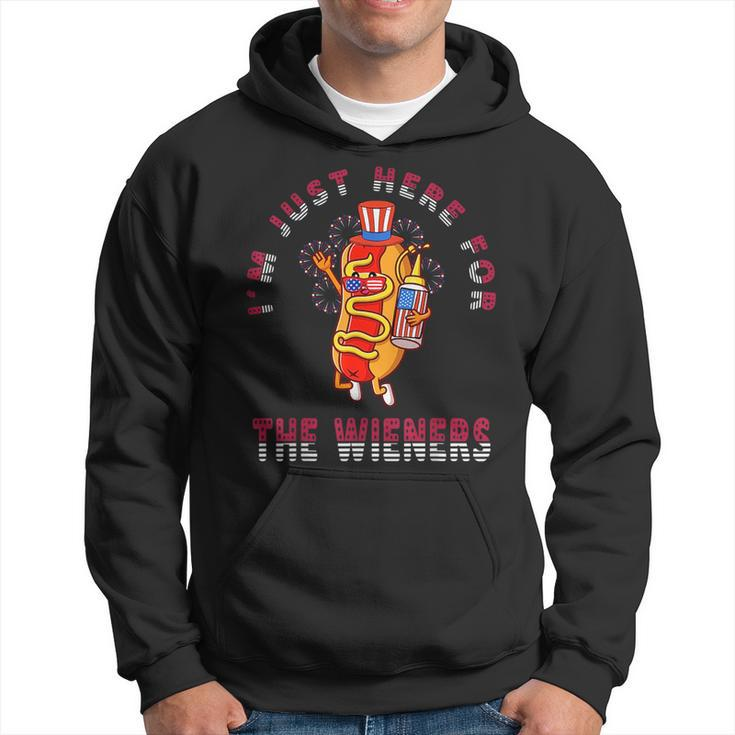 4Th Of July Im Just Here For The Wieners Hot Dogs Funny  Hoodie