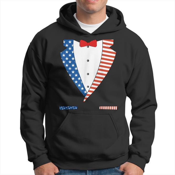 4Th Of July Independence Day American Flag Tuxedo Hoodie