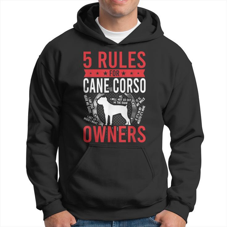 5 Rules For Cane Corso Dog Lover Hoodie