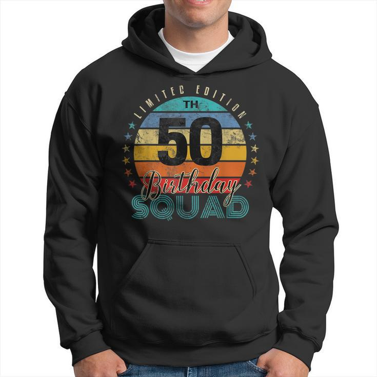 50 Year Old Birthday Squad Vintage 50Th B-Day Group Friends Hoodie