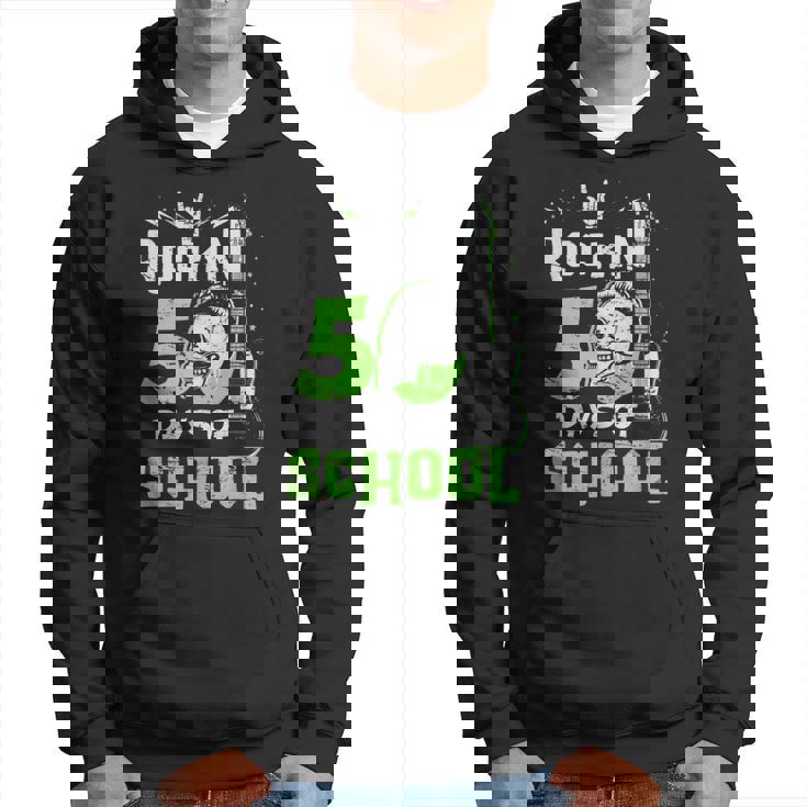 50Th Day Of School Rockin 50 Days Of School 50 Days Smarter Hoodie