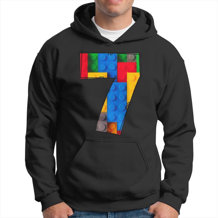 7 Years Old Blocks Building Master Builder 7Th Birthday Kid Hoodie