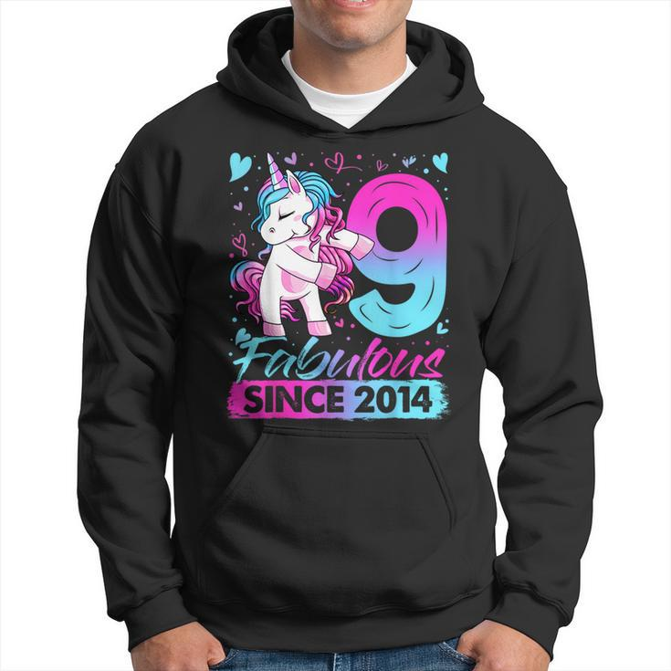 9 Years Old Flossing Unicorn Gifts 9Th Birthday Girl Party  Hoodie