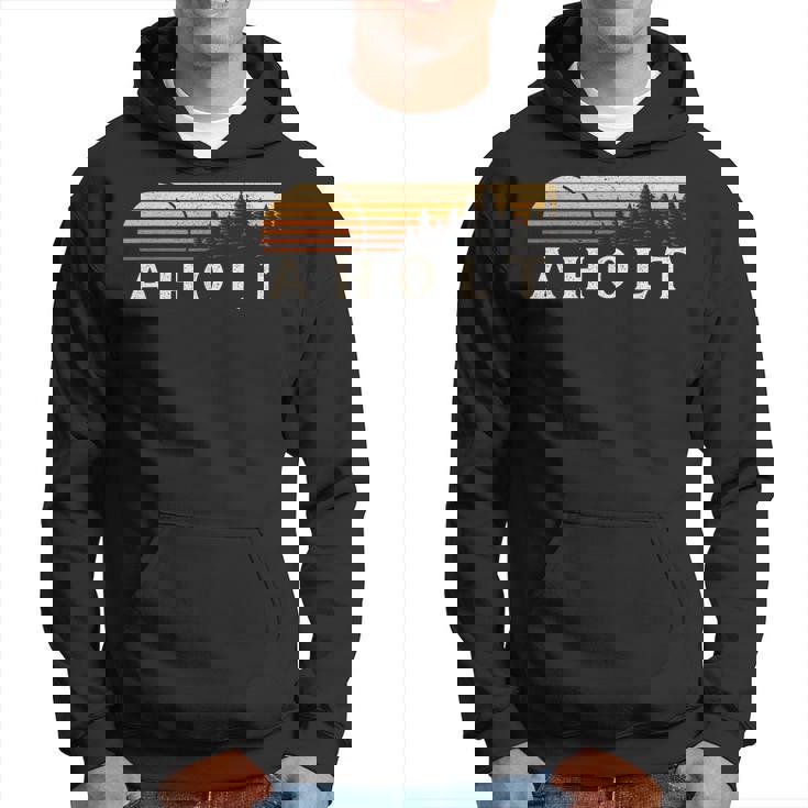 Aholt Mo Vintage Evergreen Sunset Eighties Retro Hoodie