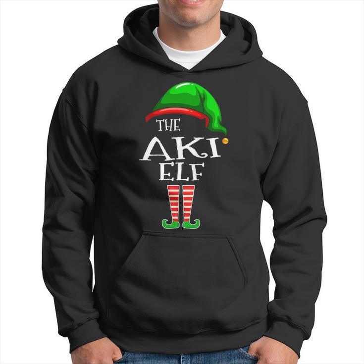 Aki Name Gift The Aki Elf Christmas Hoodie