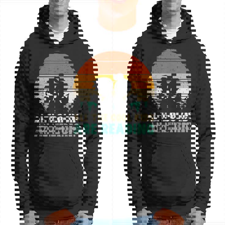 All Kids Are Reading Retro Read Book Lover Boys Girls Reading Funny Designs Funny Gifts Hoodie