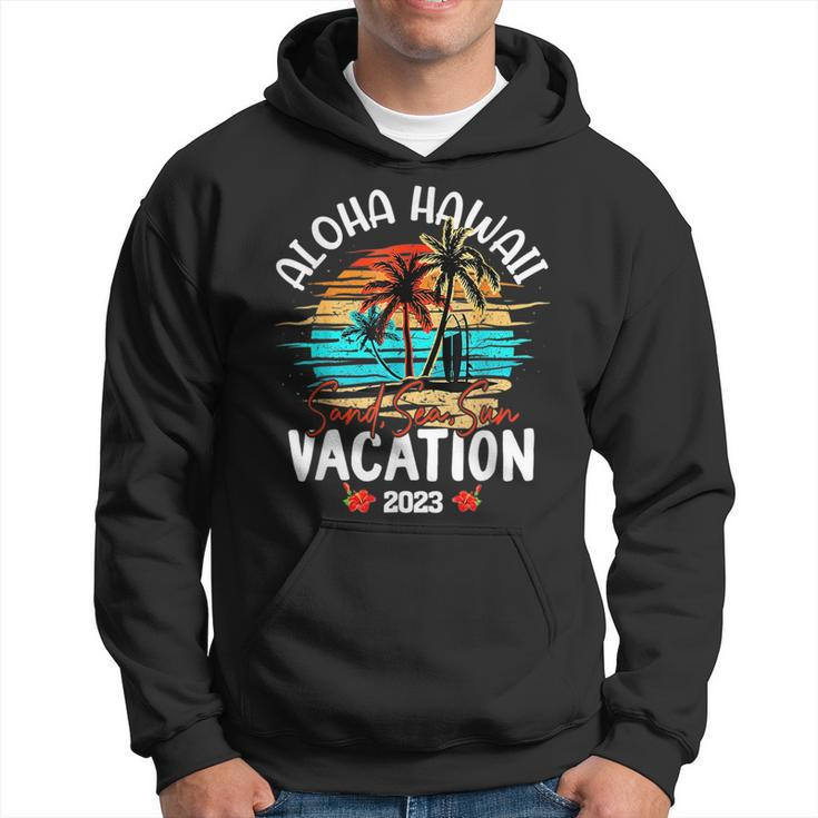 Aloha Hawaii Hawaiian Vacation 2023 Matching Family Group  Hoodie