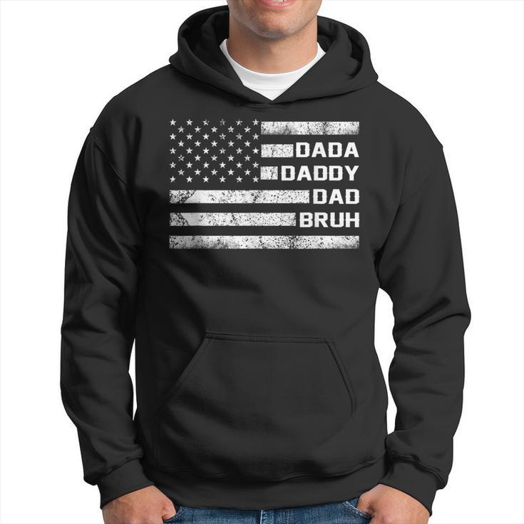 American Flag Usa Dada Daddy Bruh Fathers Day Dad Hoodie