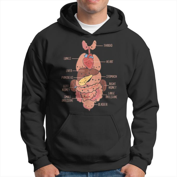 Anatomy Human Torso Cute Heart Lungs Organs Medical Graphic Hoodie