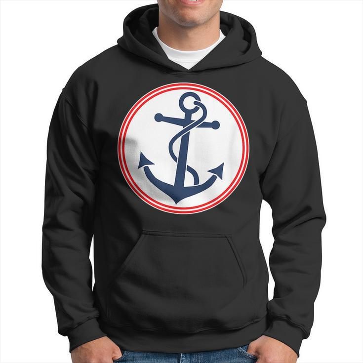 Anchor Red  White And Blue  Hoodie