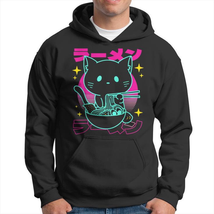 Anime Ramen Cat Retro Japanese Noodles Aesthetic Kawaii Cat Mens