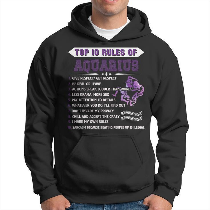Aquarius Zodiac Birthday Top 10 Rules Of Aquarius Hoodie