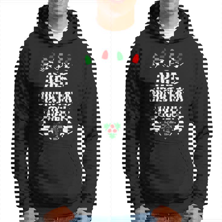Aries Name Gift Christmas Crew Aries Hoodie