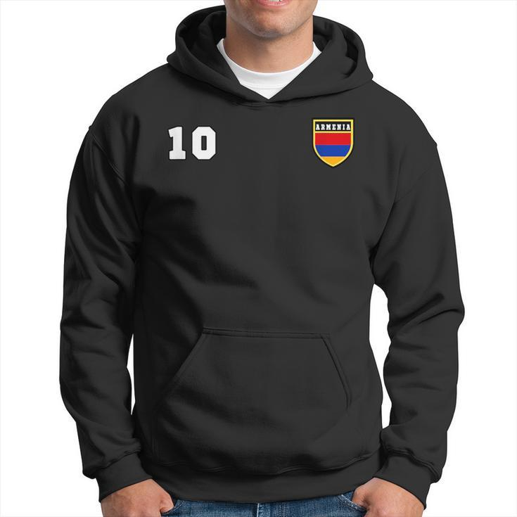 Armenia  Number 10 Soccer  Flag Football Yerevan  Hoodie