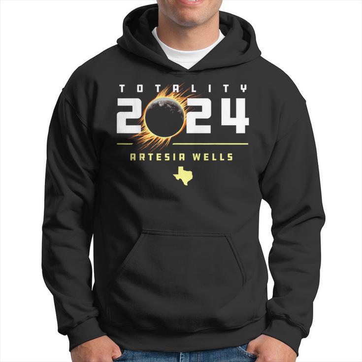 Artesia Wells Texas 2024 Total Solar Eclipse Hoodie Mazezy