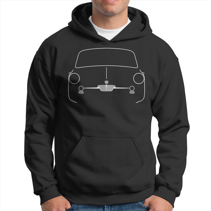 Autobianchi Bianchina Classic Car White Outline Graphic Hoodie