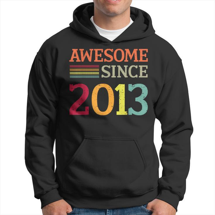 Awesome Since 2013 10Th Birthday Retro Vintage  Hoodie