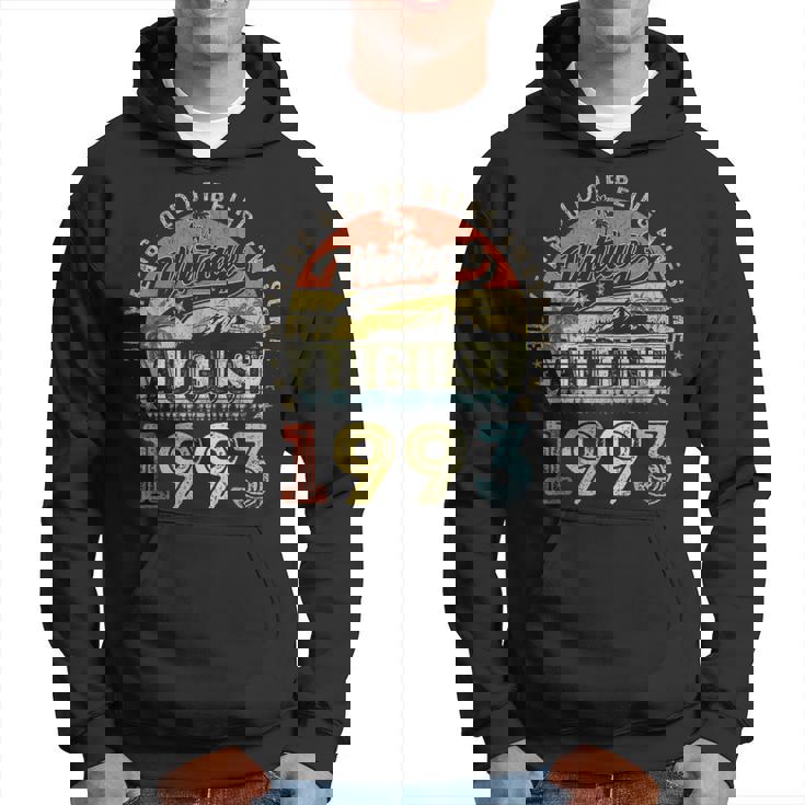 Awesome Since August 1993 Vintage Gift Men 30Th Birthday 30Th Birthday Funny Gifts Hoodie