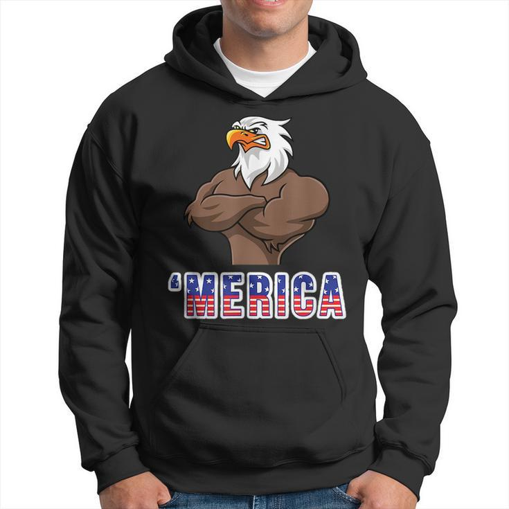 Bald Eagle Merica - Patriotic America Usa 4Th Of July  Hoodie