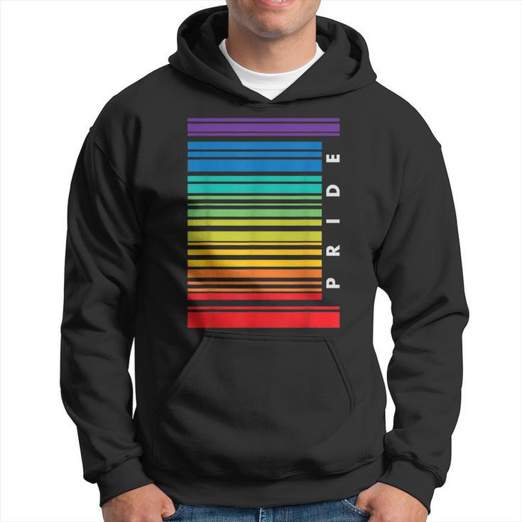 Barcode Gay Pride Lgbt T  Lesbian Bisexual Flag Gifts Hoodie