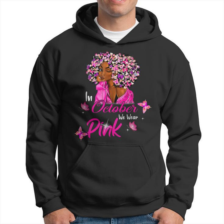 Bc Breast Cancer Awareness In October We Wear Pink Black Women Cancer Hoodie