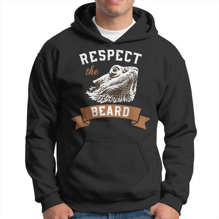 Bearded Dragon Respect The Beard Lizard And Reptile Hoodie