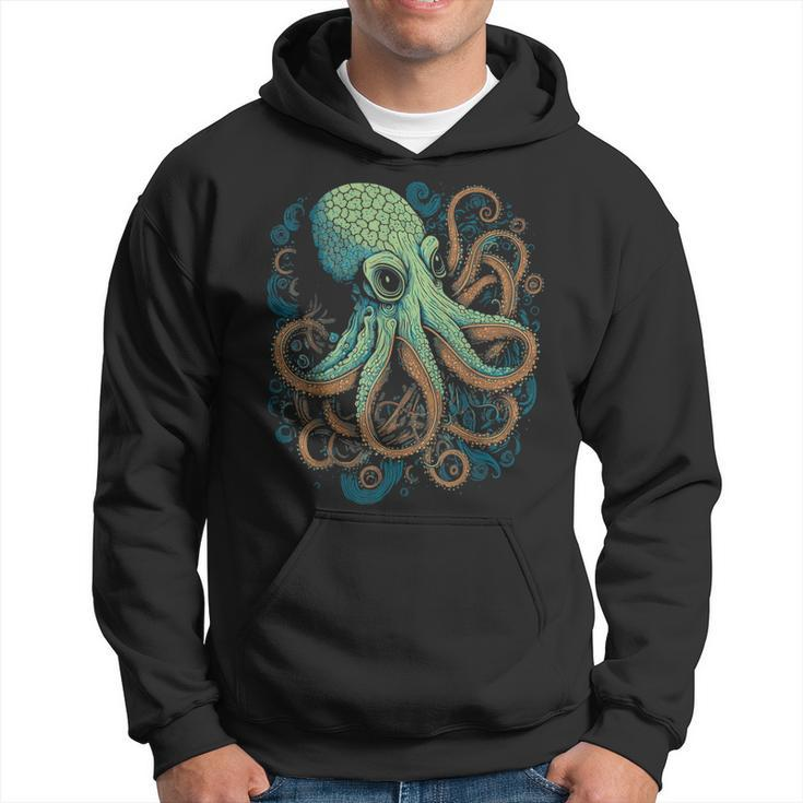 Beautiful Octopus Ocean Animal Lover Artistic Graphic  Hoodie