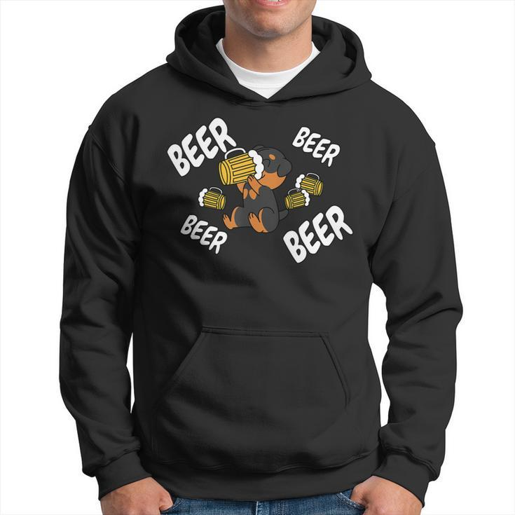 Beer Rottweiler Dog  Hoodie