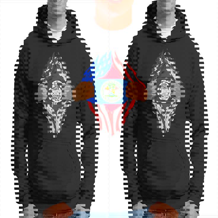 Belizean Blood Inside Me | Belize Flag Gift Hoodie