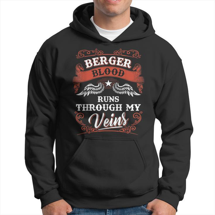 Berger Blood Runs Through My Veins Family Christmas Hoodie