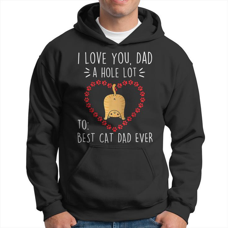 Best Cat Dad Ever I Love You A Hole Lot Daddy Father’S Day Hoodie