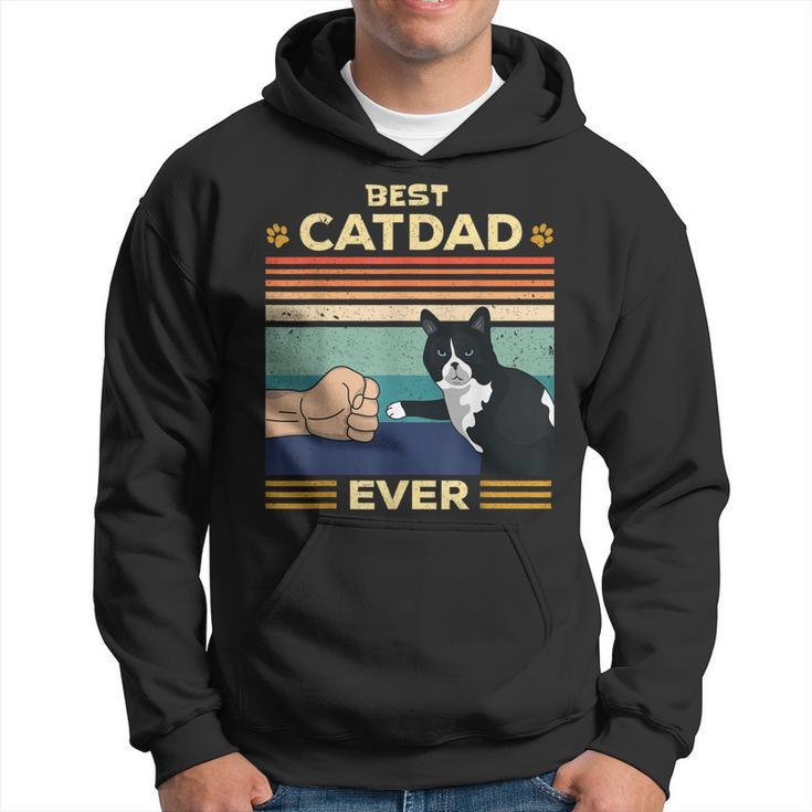 Best Cat Dad Ever Vintage Retro Cat Gifts Men Fathers Day Hoodie