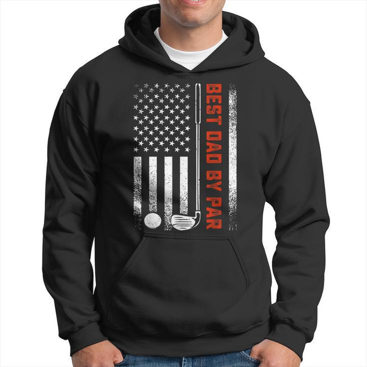 Best Dad By Par Funny Golf Daddy Fathers Day Us Flag Gifts Hoodie