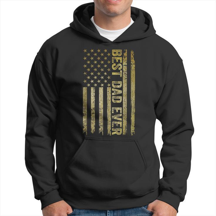 Best Dad Ever Fathers Day Us American Flag Fathers Day Hoodie