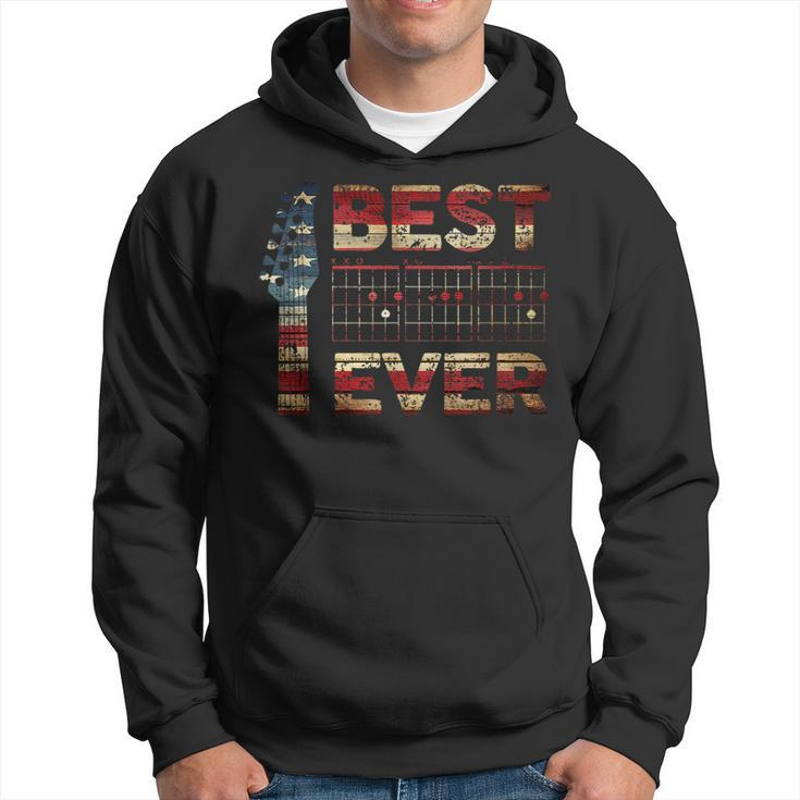 Best Dad Ever Guitar Chords Guitarist Father D-A-D Us Flag  Hoodie