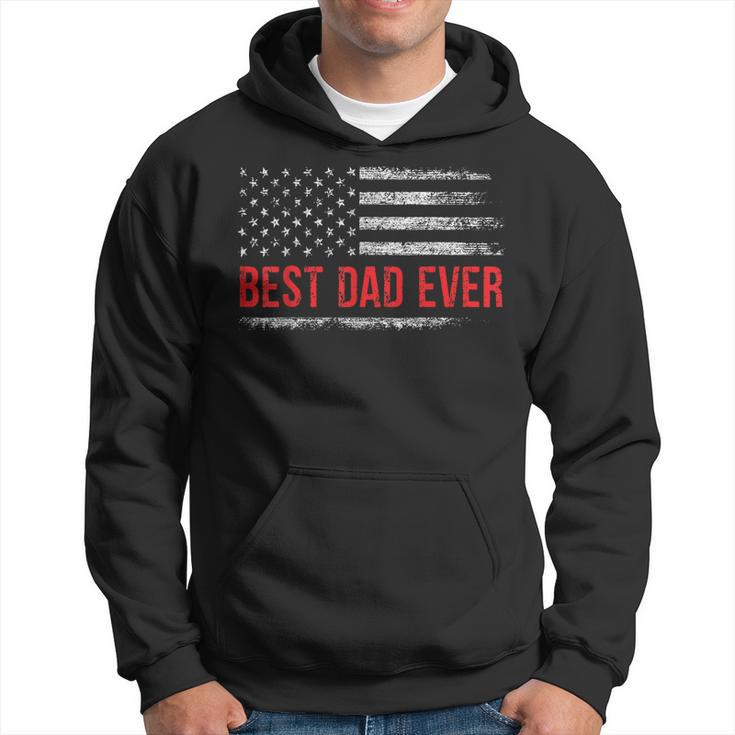 Best Dad Ever Us American Flag  Gifts Fathers Day Dad  Hoodie