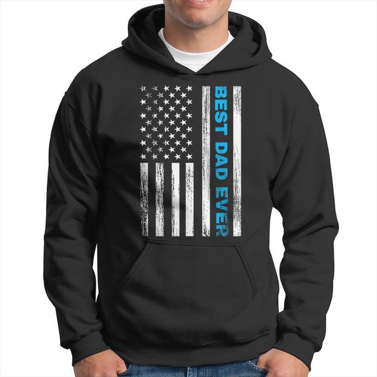Best Dad Ever With Us American Flag Gift For Fathers Day  Hoodie