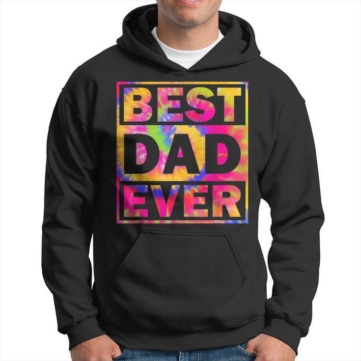 Best Dad Ever With Us Flag Tie Dye Fathers Day  Hoodie