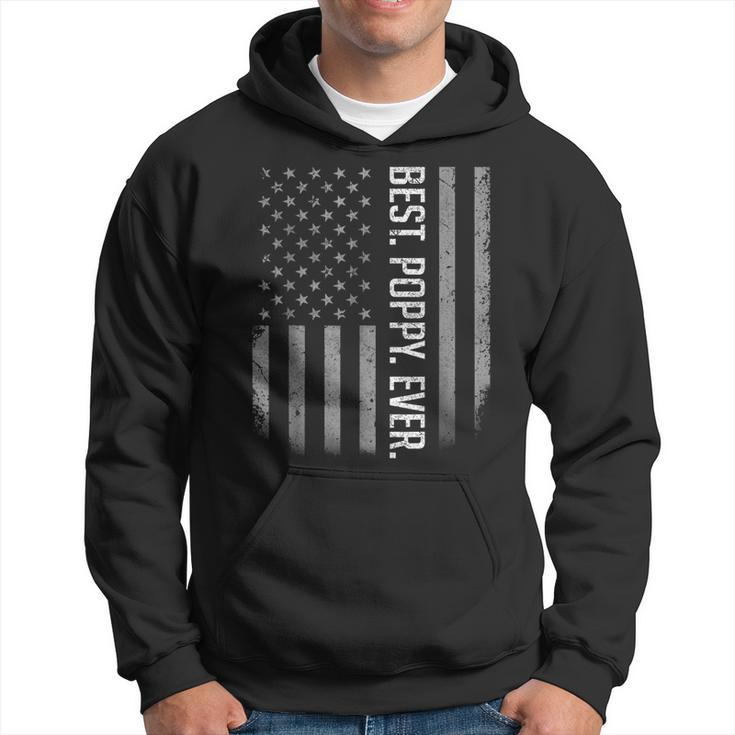Best Poppy Ever Us American Flag  Gift For Fathers Day  Hoodie