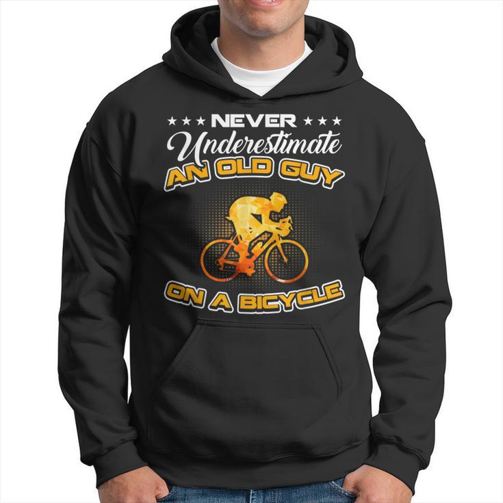 Bicycle Never Underestimate An Old Guy On A Bicycle Hoodie
