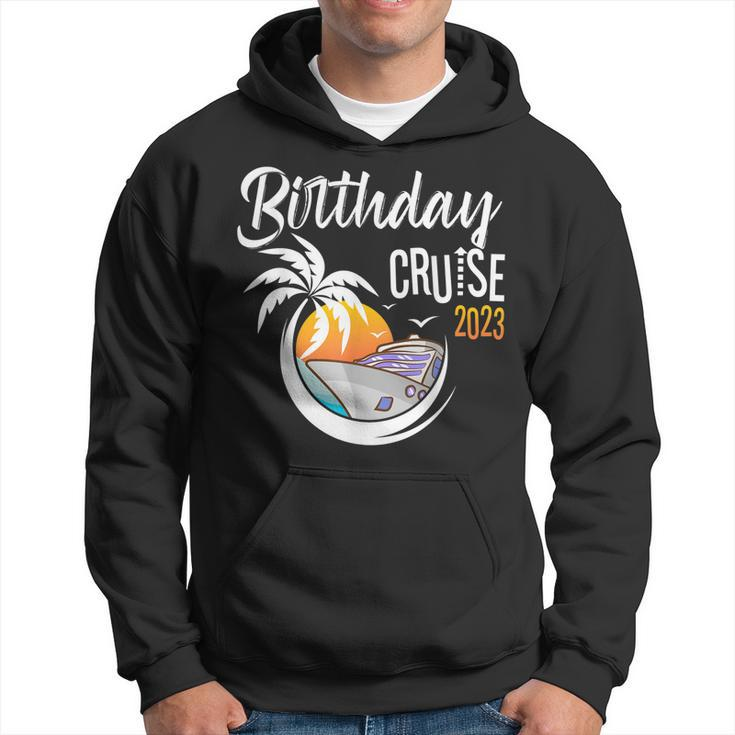 Birthday Cruise 2023 Sunset Retro Cousin Crew Matching Hoodie