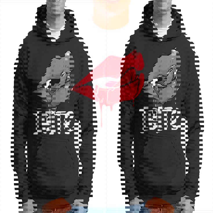 I Bite Sexy Vampire Fangs Lips Th Spooky Halloween Hoodie