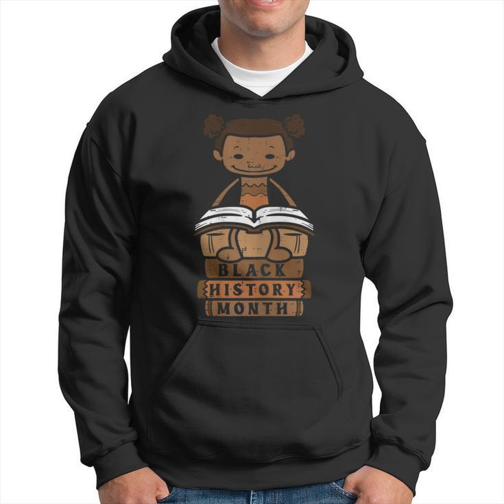 Black History Month Book Afro Girl African Pride Girls Kids Pride Month Funny Designs Funny Gifts Hoodie