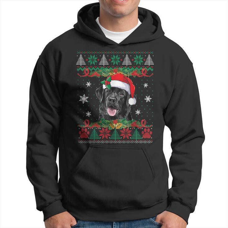 Black Lab Christmas Santa Ugly Sweater Dog Lover Xmas Hoodie