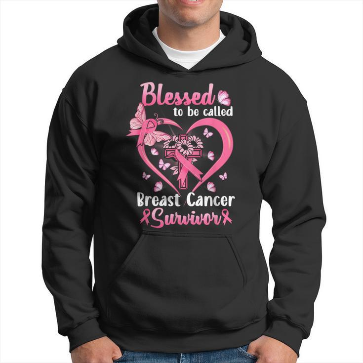 Blessed To Be Called Pink Women Heart Breast Cancer Survivor  Hoodie