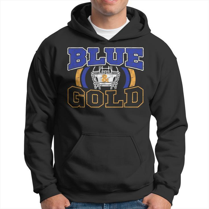 Blue And Gold Football Game Day Group Home Team School Hoodie