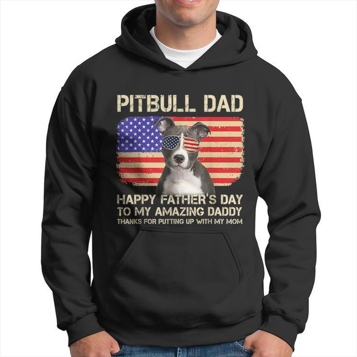 Blue Nose Pitbull Dad Happy Fathers Day To My Amazing Daddy  Hoodie