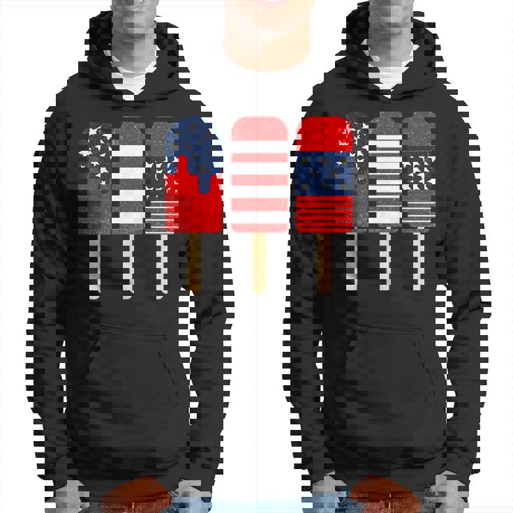 Blue Red White Ice Cream American Flag 4Th Of July Usa Hoodie Blue Red White Ice Cream American Flag 4Th Of July Usa Hoodie